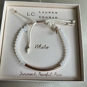 Lauren Conrad white bracelet. Cute. Great gift!  Ready to give in box.